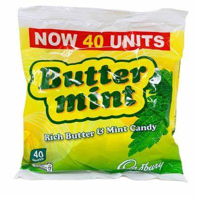 Cadbury Butter Mint Rich Butter And Mint Candy 3.8x 40 Unit 152G