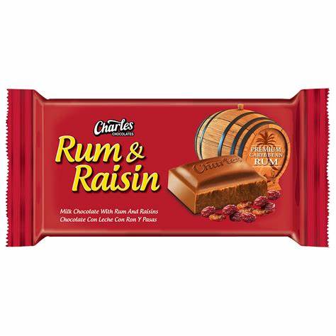 Charles Rum And Raisin Chocolate 108G