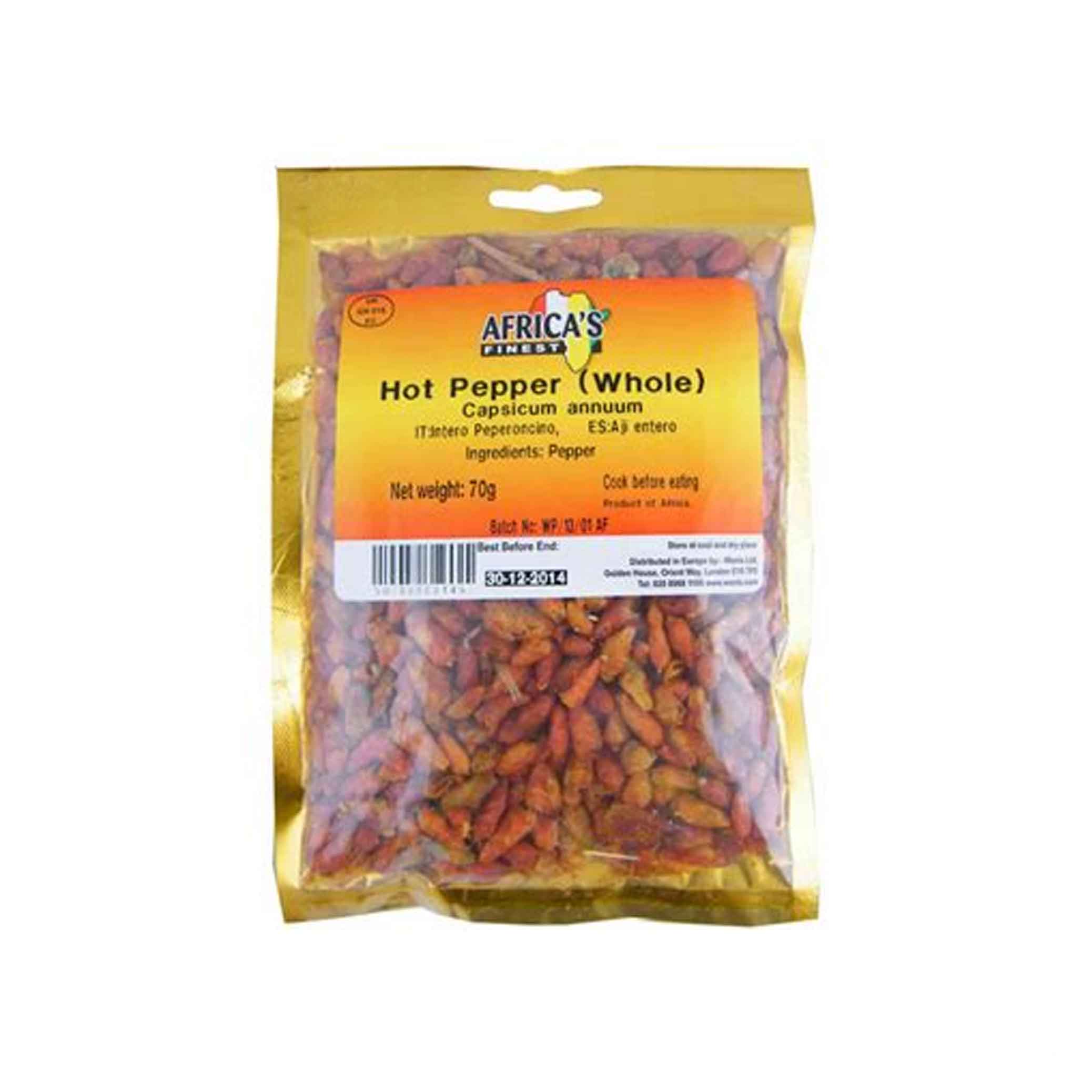 Africa’s Finest Whole Hot Pepper 70G