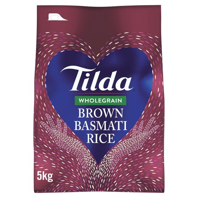 Tilda Whole Grain Brown Basmati Rice 5KG