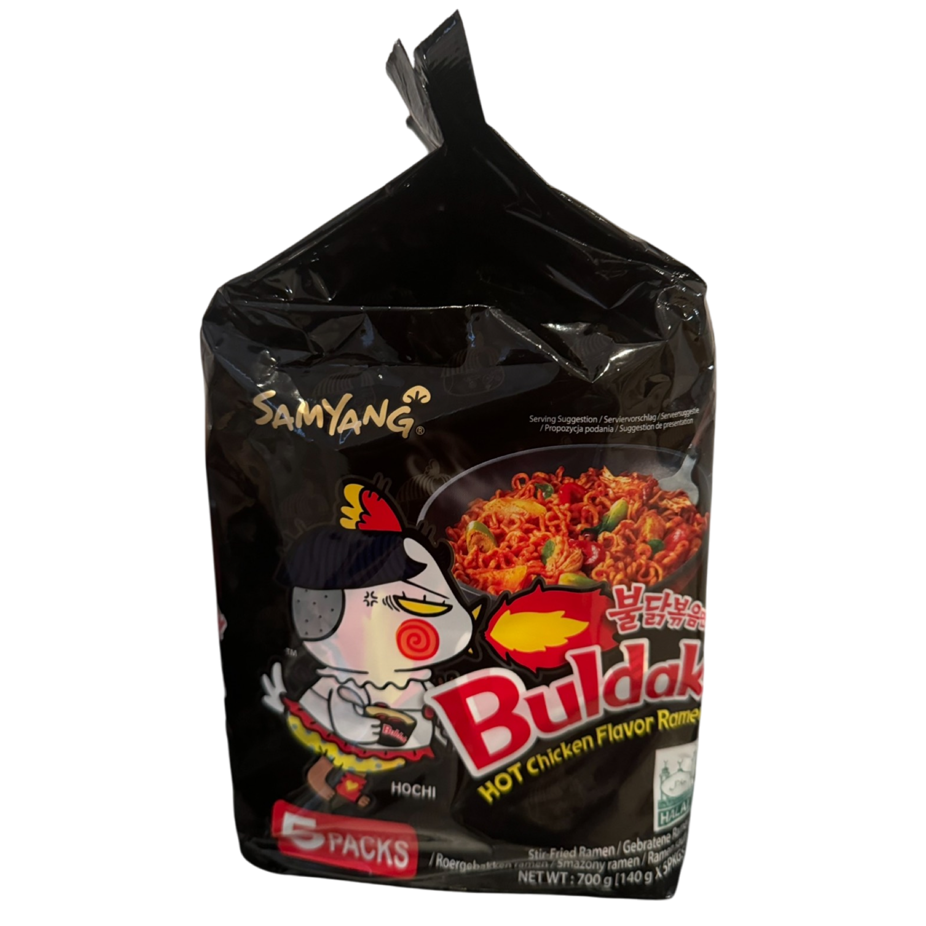 Samyang Korean Buldak Noodle Set - Hot Chicken Flavour Korean Style Instant Ramen Spicy Challenge Halal 700g (Pack of 5) - Image 4