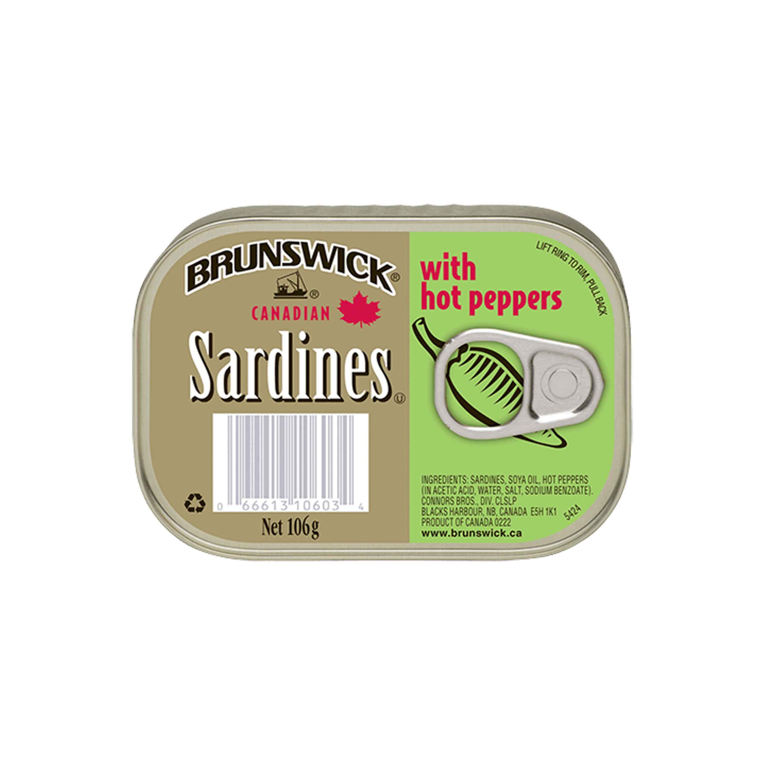 Brunwick Sardines In Soya Oil With Hot Peppers - 74G
