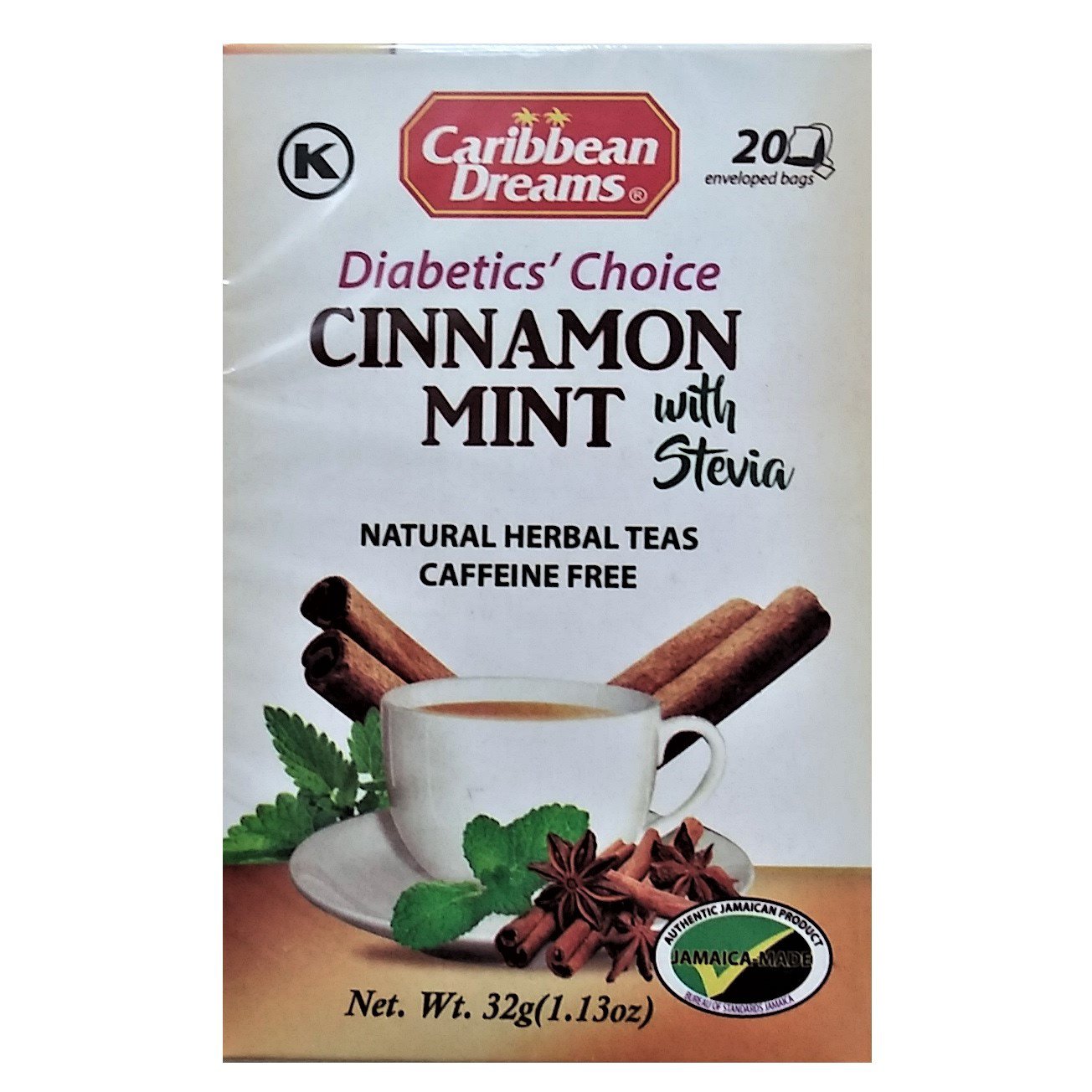 Caribbean Choice Diabetic Cinnamon Mint Tea - X18
