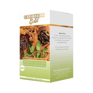 Caribbean Gold Peppermint, Black Sage, Sea Moss And Sarsaparilla - X18