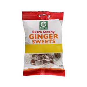 Fitzroy Extra Strong Ginger Confectionery Sweets - 100G