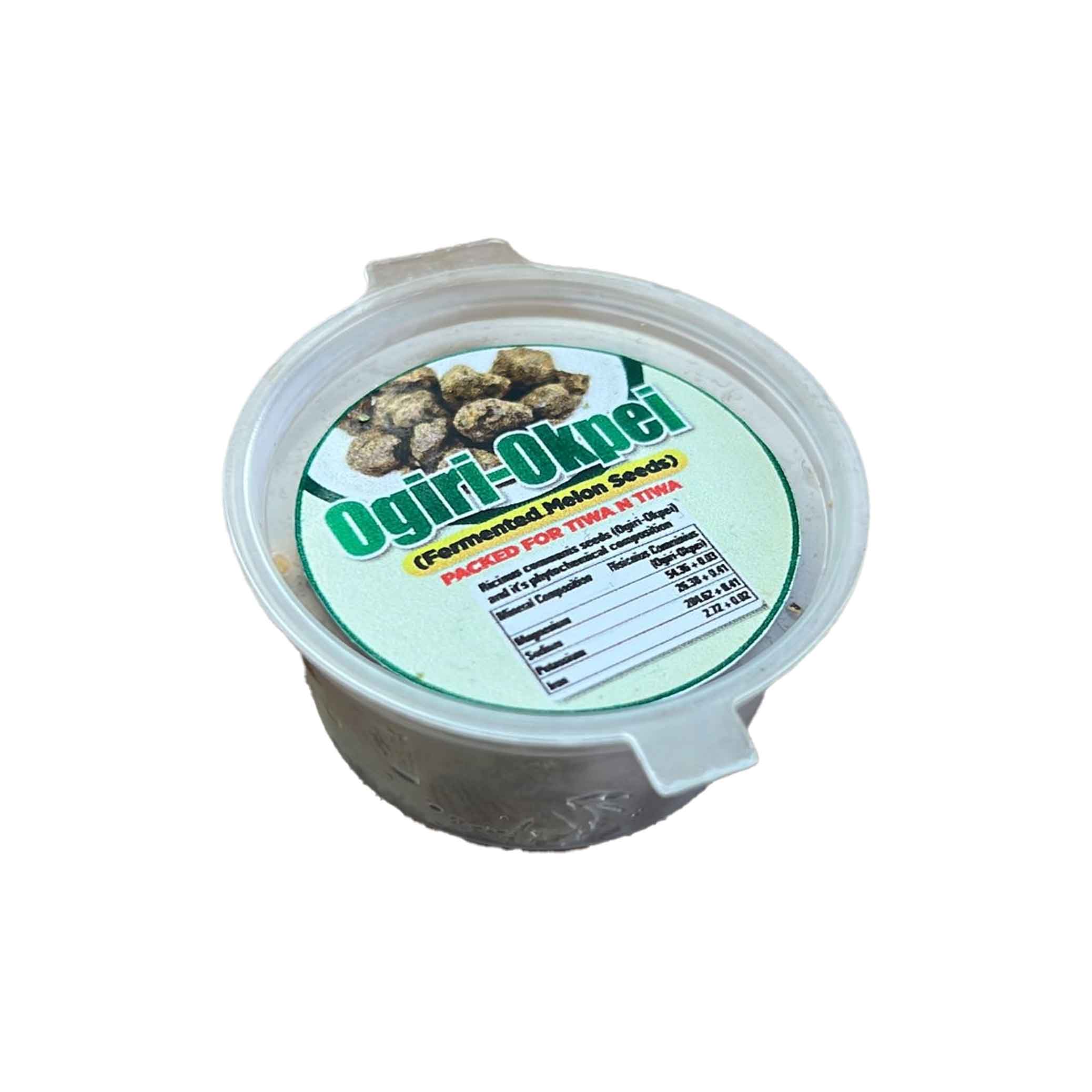 Ogiri-Okpei (Fermented Locust Beans Local Seasoning) Small Tub - 40G