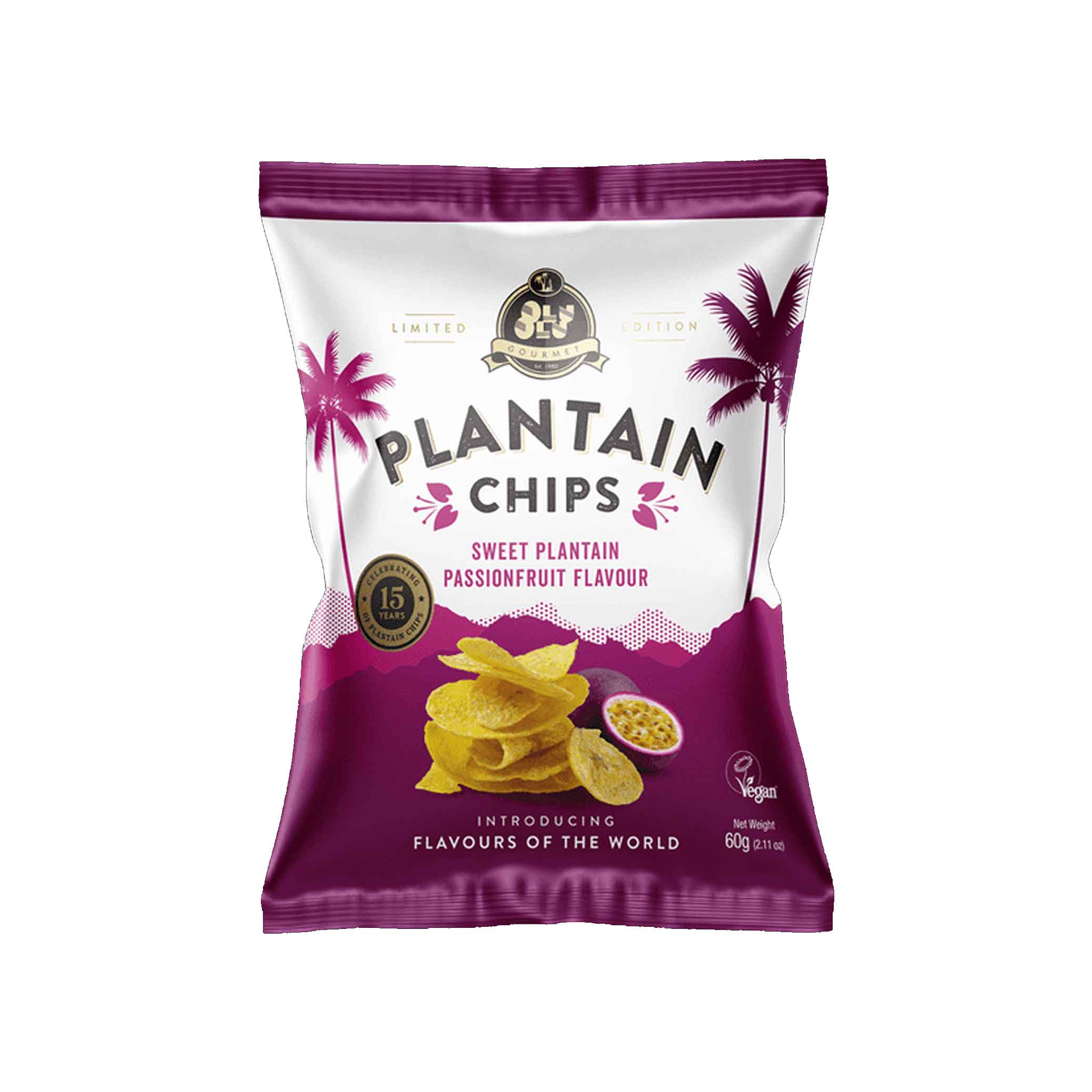 Olu Olu Plantain Crisp Passionfruit - 60gx24